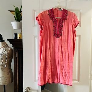 Bella Tu Sulu Collection Coral Beaded Dress